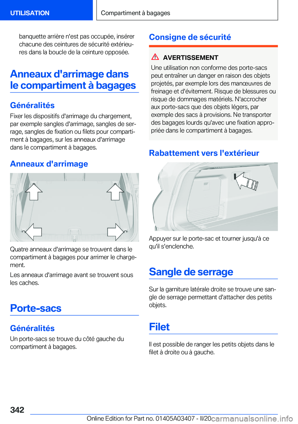 BMW X6 M 2020  Notices Demploi (in French) �b�a�n�q�u�e�t�t�e��a�r�r�i�è�r�e��n�'�e�s�t��p�a�s��o�c�c�u�p�é�e�,��i�n�s�é�r�e�r�c�h�a�c�u�n�e��d�e�s��c�e�i�n�t�u�r�e�s��d�e��s�é�c�u�r�i�t�é��e�x�t�é�r�i�e�uj�r�e�s��d�a�n�s