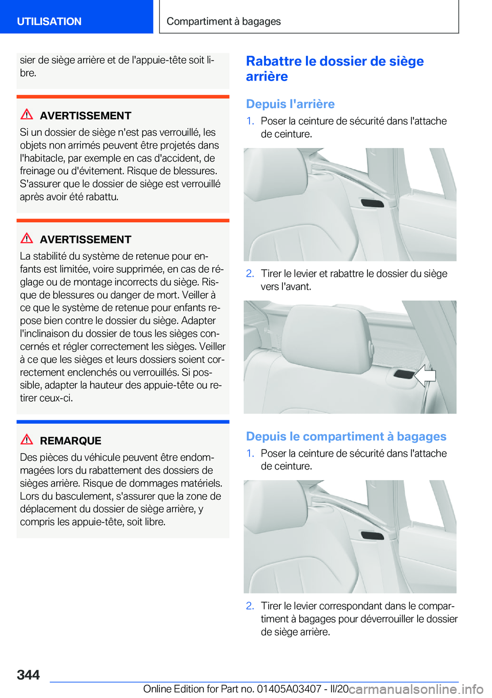 BMW X6 M 2020  Notices Demploi (in French) �s�i�e�r��d�e��s�i�è�g�e��a�r�r�i�è�r�e��e�t��d�e��l�'�a�p�p�u�i�e�-�t�ê�t�e��s�o�i�t��l�ij�b�r�e�.
�A�V�E�R�T�I�S�S�E�M�E�N�T
�S�i��u�n��d�o�s�s�i�e�r��d�e��s�i�è�g�e��n�'�e