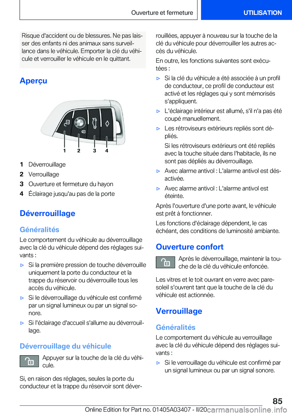 BMW X6 M 2020  Notices Demploi (in French) �R�i�s�q�u�e��d�'�a�c�c�i�d�e�n�t��o�u��d�e��b�l�e�s�s�u�r�e�s�.��N�e��p�a�s��l�a�i�sj�s�e�r��d�e�s��e�n�f�a�n�t�s��n�i��d�e�s��a�n�i�m�a�u�x��s�a�n�s��s�u�r�v�e�i�lj
�l�a�n�c�e��