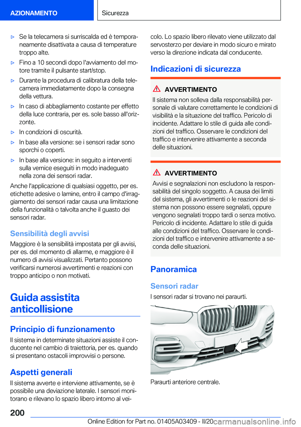 BMW X6 M 2020  Libretti Di Uso E manutenzione (in Italian) 'x�S�e��l�a��t�e�l�e�c�a�m�e�r�a��s�i��s�u�r�r�i�s�c�a�l�d�a��e�d��è��t�e�m�p�o�r�aª�n�e�a�m�e�n�t�e��d�i�s�a�t�t�i�v�a�t�a��a��c�a�u�s�a��d�i��t�e�m�p�e�r�a�t�u�r�e
�t�r�o�p�p�o��