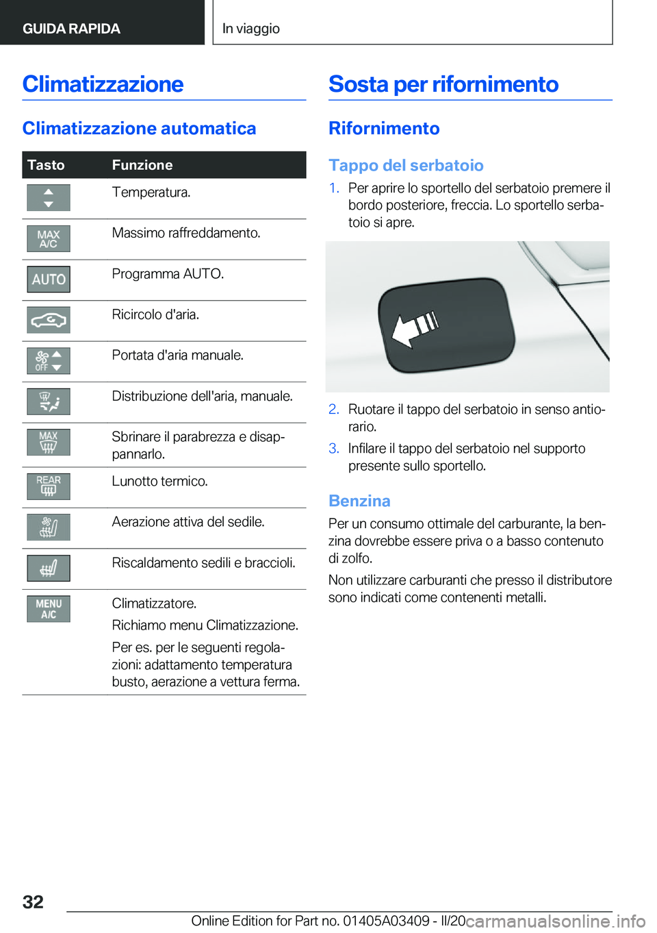 BMW X6 M 2020  Libretti Di Uso E manutenzione (in Italian) �C�l�i�m�a�t�i�z�z�a�z�i�o�n�e
�C�l�i�m�a�t�i�z�z�a�z�i�o�n�e��a�u�t�o�m�a�t�i�c�a
�T�a�s�t�o�F�u�n�z�i�o�n�e�T�e�m�p�e�r�a�t�u�r�a�.�M�a�s�s�i�m�o��r�a�f�f�r�e�d�d�a�m�e�n�t�o�.�P�r�o�g�r�a�m�m�a�