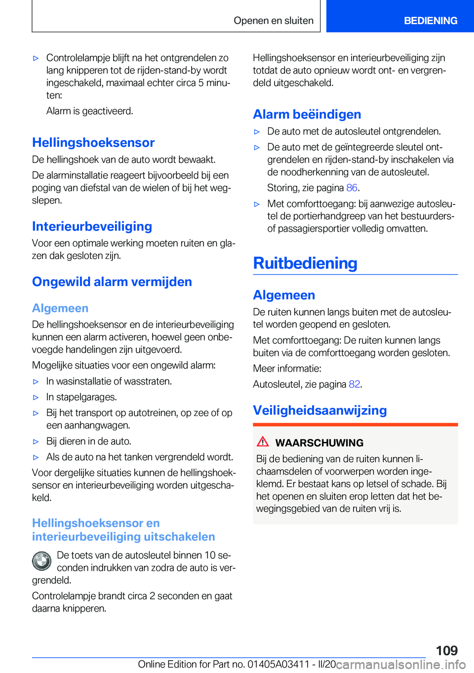 BMW X6 M 2020  Instructieboekjes (in Dutch) 'x�C�o�n�t�r�o�l�e�l�a�m�p�j�e��b�l�i�j�f�t��n�a��h�e�t��o�n�t�g�r�e�n�d�e�l�e�n��z�o
�l�a�n�g��k�n�i�p�p�e�r�e�n��t�o�t��d�e��r�i�j�d�e�n�-�s�t�a�n�d�-�b�y��w�o�r�d�t �i�n�g�e�s�c�h�a�k