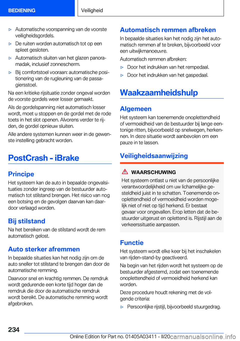 BMW X6 M 2020  Instructieboekjes (in Dutch) 'x�A�u�t�o�m�a�t�i�s�c�h�e��v�o�o�r�s�p�a�n�n�i�n�g��v�a�n��d�e��v�o�o�r�s�t�e
�v�e�i�l�i�g�h�e�i�d�s�g�o�r�d�e�l�s�.'x�D�e��r�u�i�t�e�n��w�o�r�d�e�n��a�u�t�o�m�a�t�i�s�c�h��t�o�t��o�
