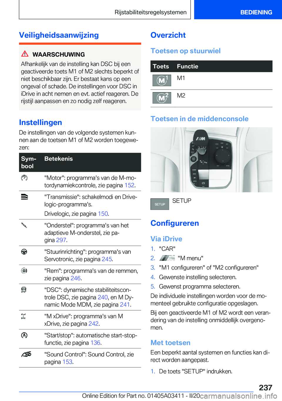 BMW X6 M 2020  Instructieboekjes (in Dutch) �V�e�i�l�i�g�h�e�i�d�s�a�a�n�w�i�j�z�i�n�g
�W�A�A�R�S�C�H�U�W�I�N�G
�A�f�h�a�n�k�e�l�i�j�k��v�a�n��d�e��i�n�s�t�e�l�l�i�n�g��k�a�n��D�S�C��b�i�j��e�e�n
�g�e�a�c�t�i�v�e�e�r�d�e��t�o�e�t�s��M�