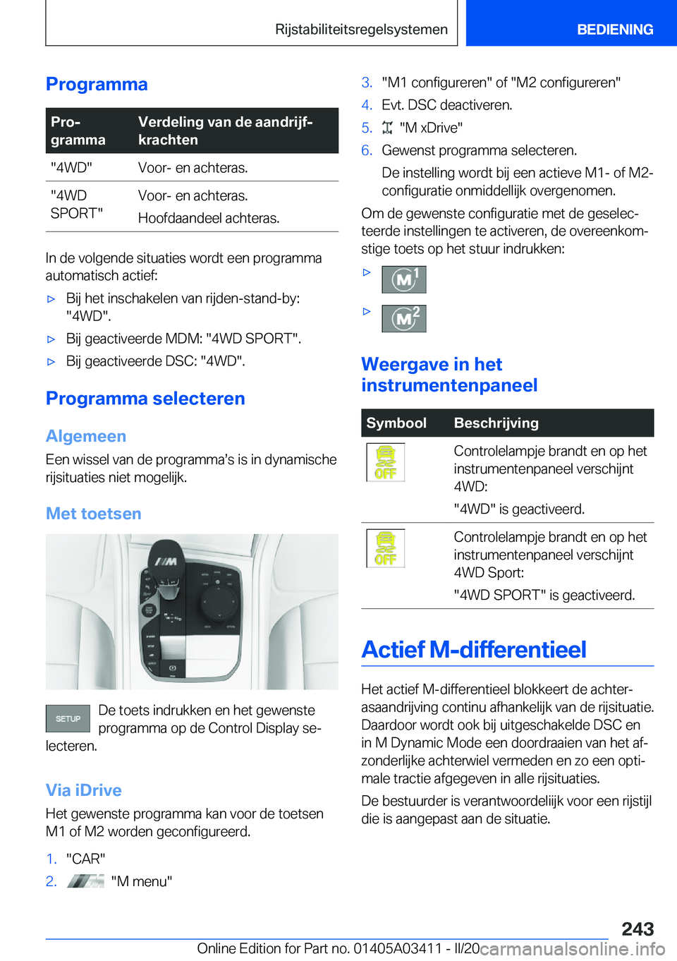 BMW X6 M 2020  Instructieboekjes (in Dutch) �P�r�o�g�r�a�m�m�a�P�r�oj
�g�r�a�m�m�a�V�e�r�d�e�l�i�n�g��v�a�n��d�e��a�a�n�d�r�i�j�fj
�k�r�a�c�h�t�e�n��4�W�D��V�o�o�r�-��e�n��a�c�h�t�e�r�a�s�.��4�W�D
�S�P�O�R�T��V�o�o�r�-��e�n��a�c�h�