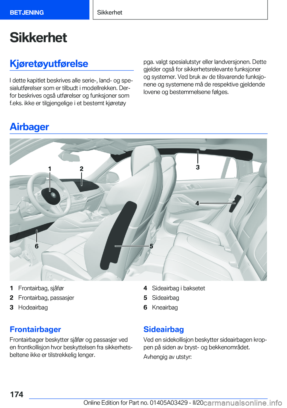 BMW X6 M 2020  InstruksjonsbØker (in Norwegian) �S�i�k�k�e�r�h�e�t�K�j�