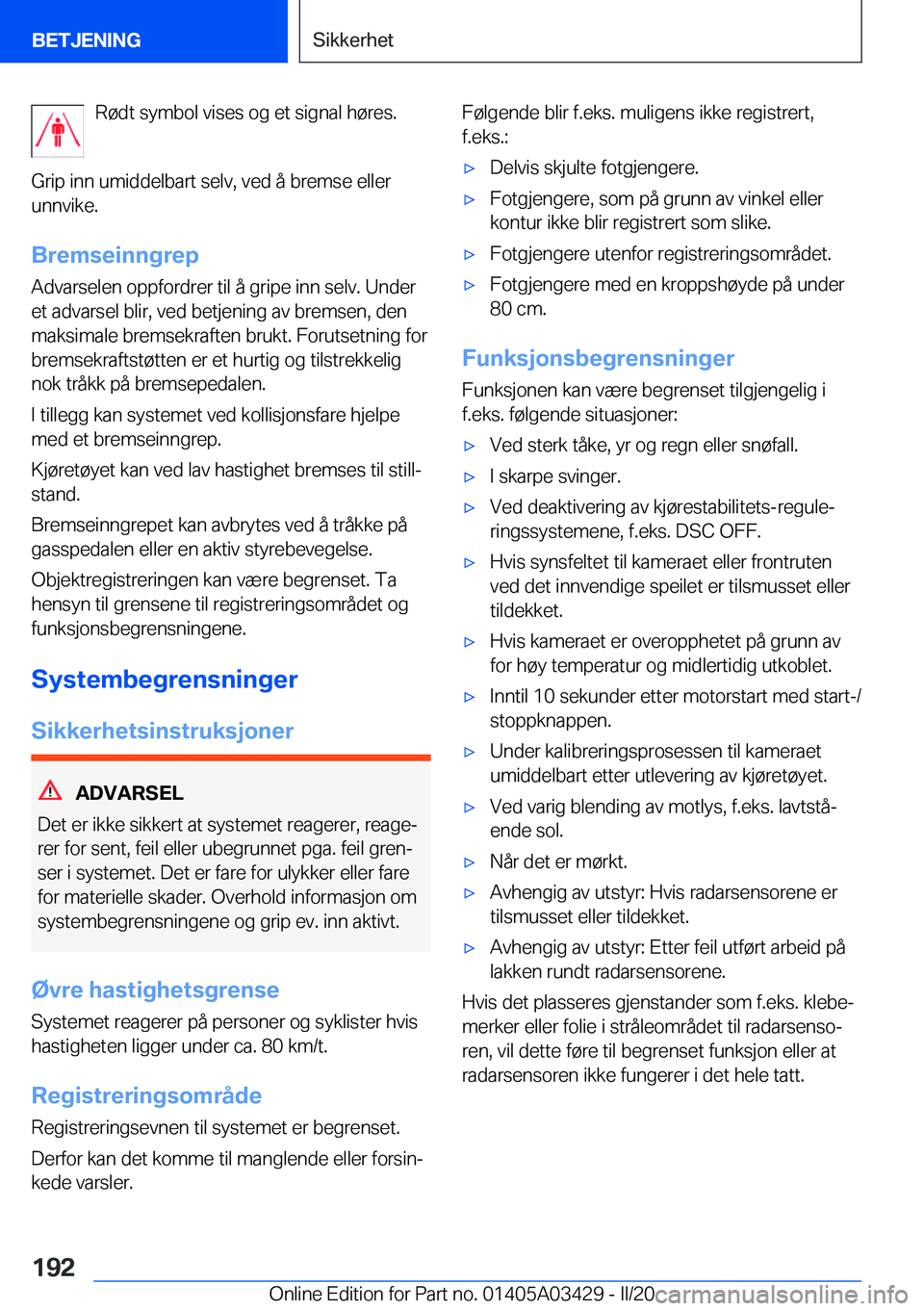 BMW X6 M 2020  InstruksjonsbØker (in Norwegian) �R�