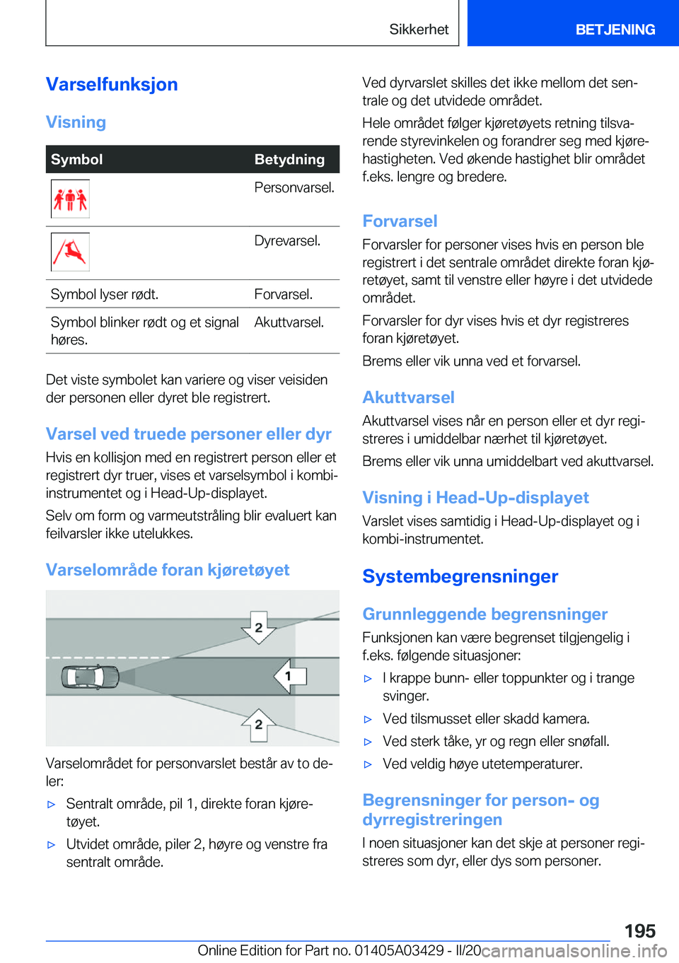 BMW X6 M 2020  InstruksjonsbØker (in Norwegian) �V�a�r�s�e�l�f�u�n�k�s�j�o�n
�V�i�s�n�i�n�g�S�y�m�b�o�l�B�e�t�y�d�n�i�n�g�P�e�r�s�o�n�v�a�r�s�e�l�.�D�y�r�e�v�a�r�s�e�l�.�S�y�m�b�o�l��l�y�s�e�r��r�