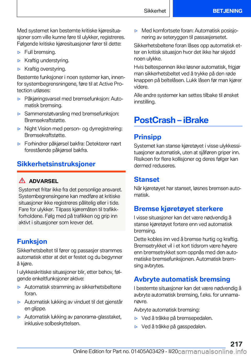 BMW X6 M 2020  InstruksjonsbØker (in Norwegian) �M�e�d��s�y�s�t�e�m�e�t��k�a�n��b�e�s�t�e�m�t�e��k�r�i�t�i�s�k�e��k�j�
