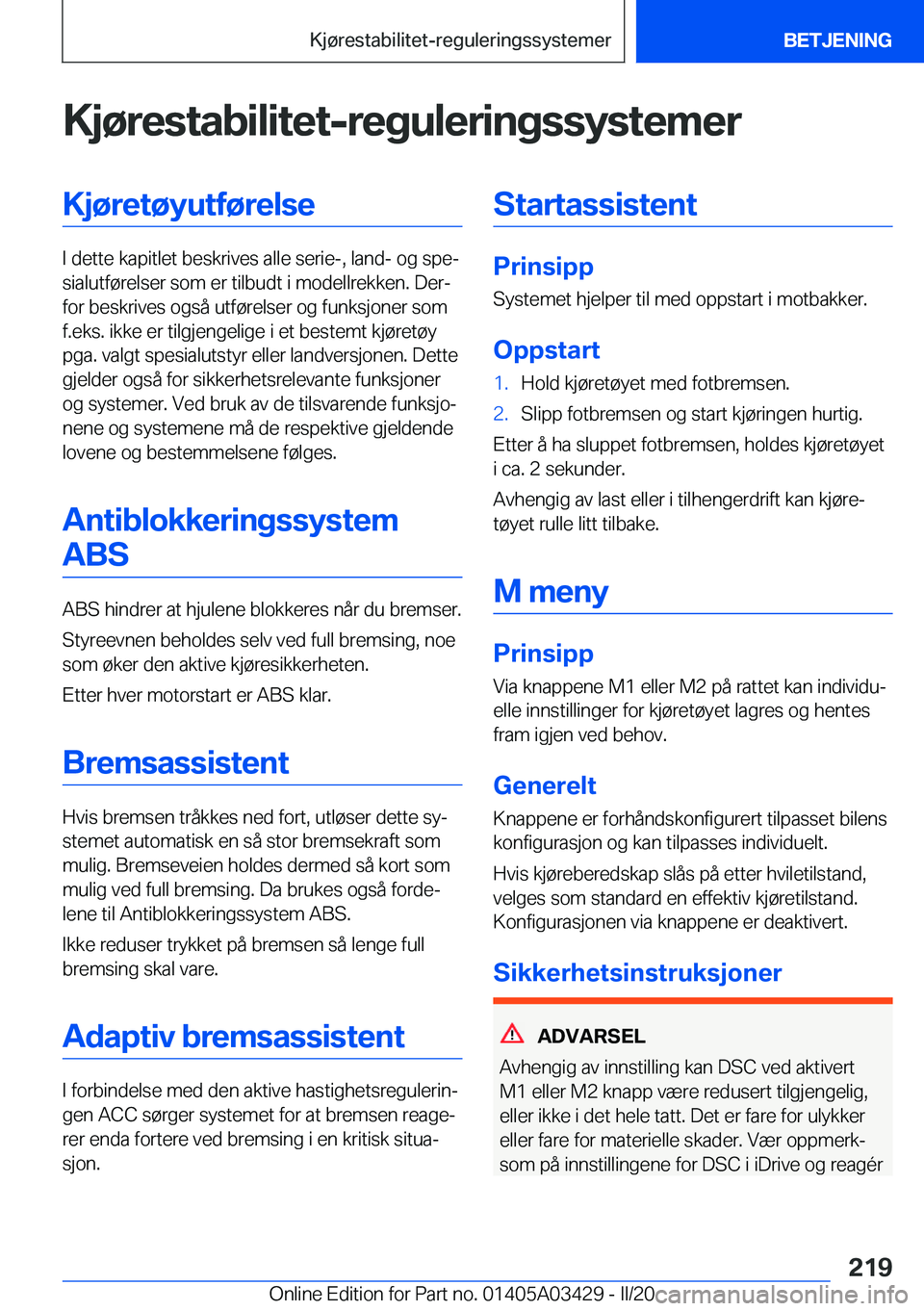 BMW X6 M 2020  InstruksjonsbØker (in Norwegian) �K�j�