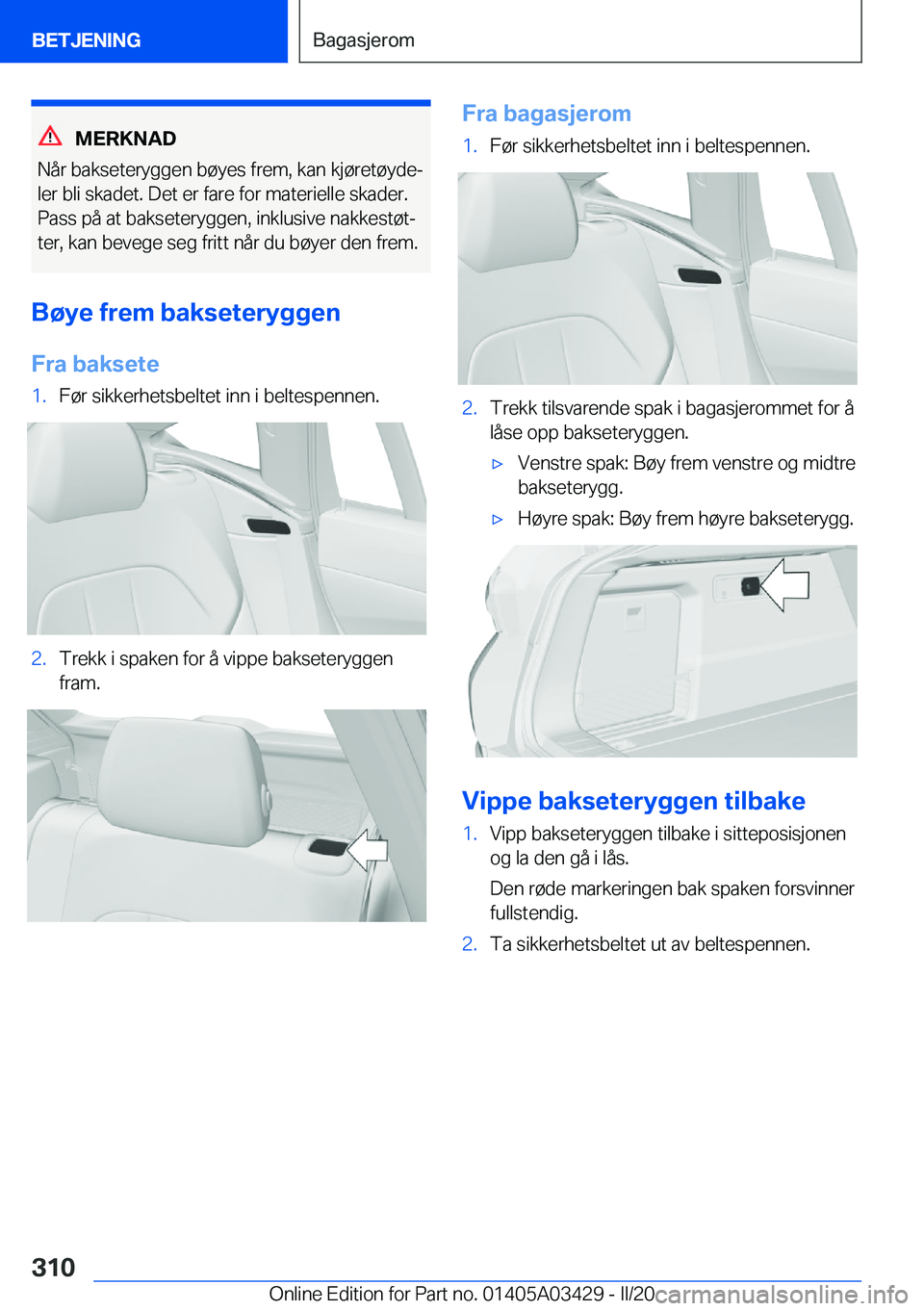 BMW X6 M 2020  InstruksjonsbØker (in Norwegian) �M�E�R�K�N�A�D
�N�å�r��b�a�k�s�e�t�e�r�y�g�g�e�n��b�