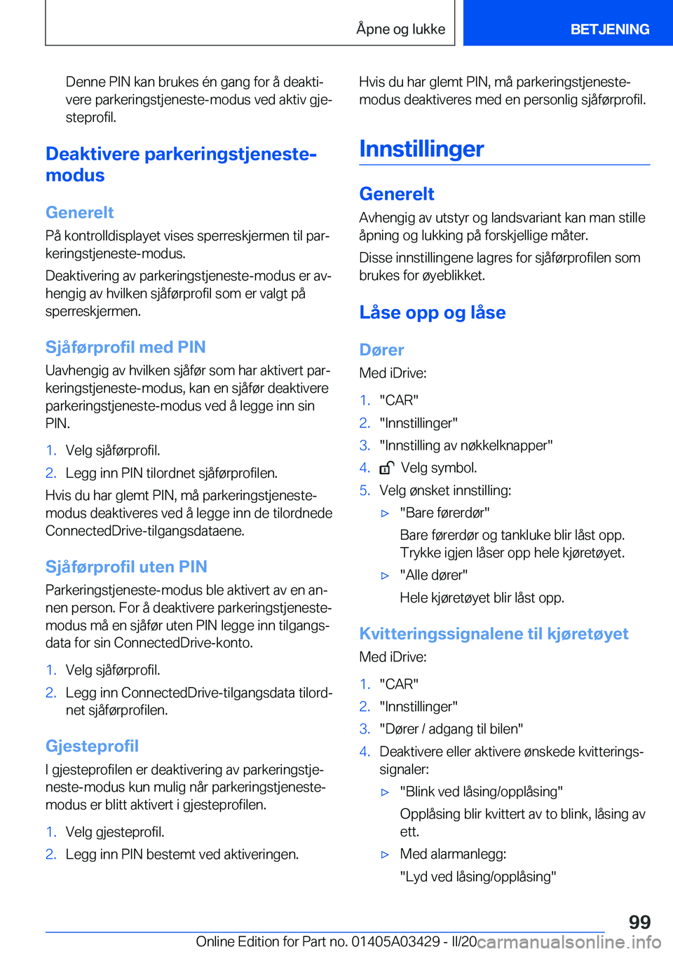 BMW X6 M 2020  InstruksjonsbØker (in Norwegian) �D�e�n�n�e��P�I�N��k�a�n��b�r�u�k�e�s��