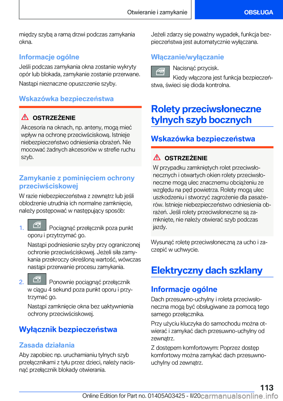 BMW X6 M 2020  Instrukcja obsługi (in Polish) �m�i�