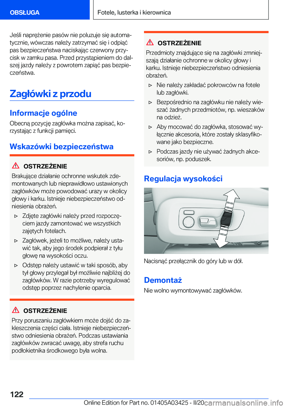 BMW X6 M 2020  Instrukcja obsługi (in Polish) �J�e�l�i��n�a�p�r�