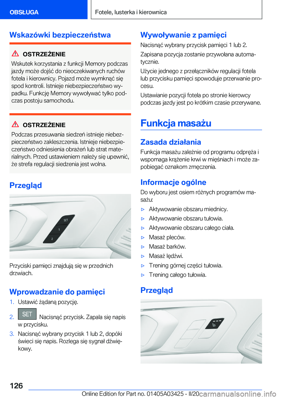 BMW X6 M 2020  Instrukcja obsługi (in Polish) �W�s�k�a�z�