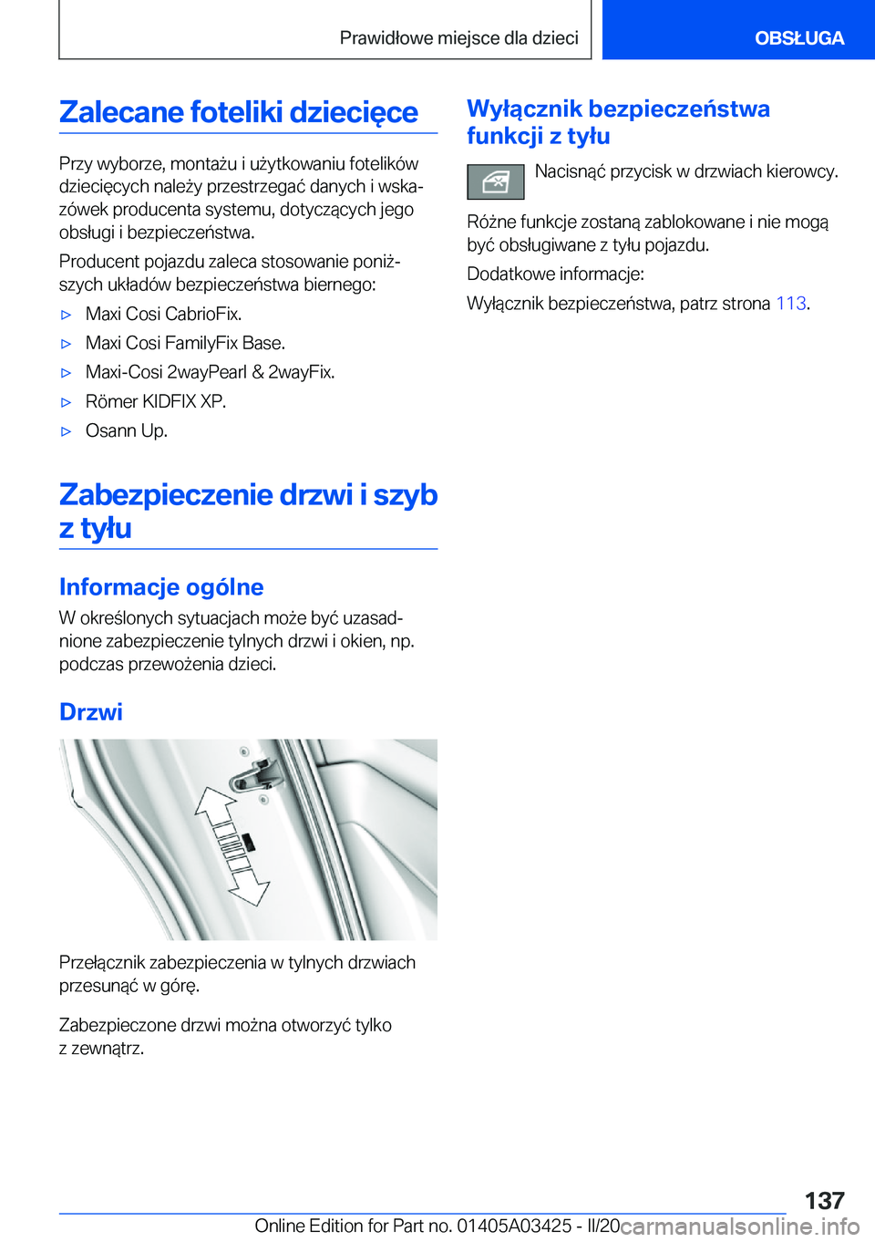 BMW X6 M 2020  Instrukcja obsługi (in Polish) �Z�a�l�e�c�a�n�e��f�o�t�e�l�i�k�i��d�z�i�e�c�i�