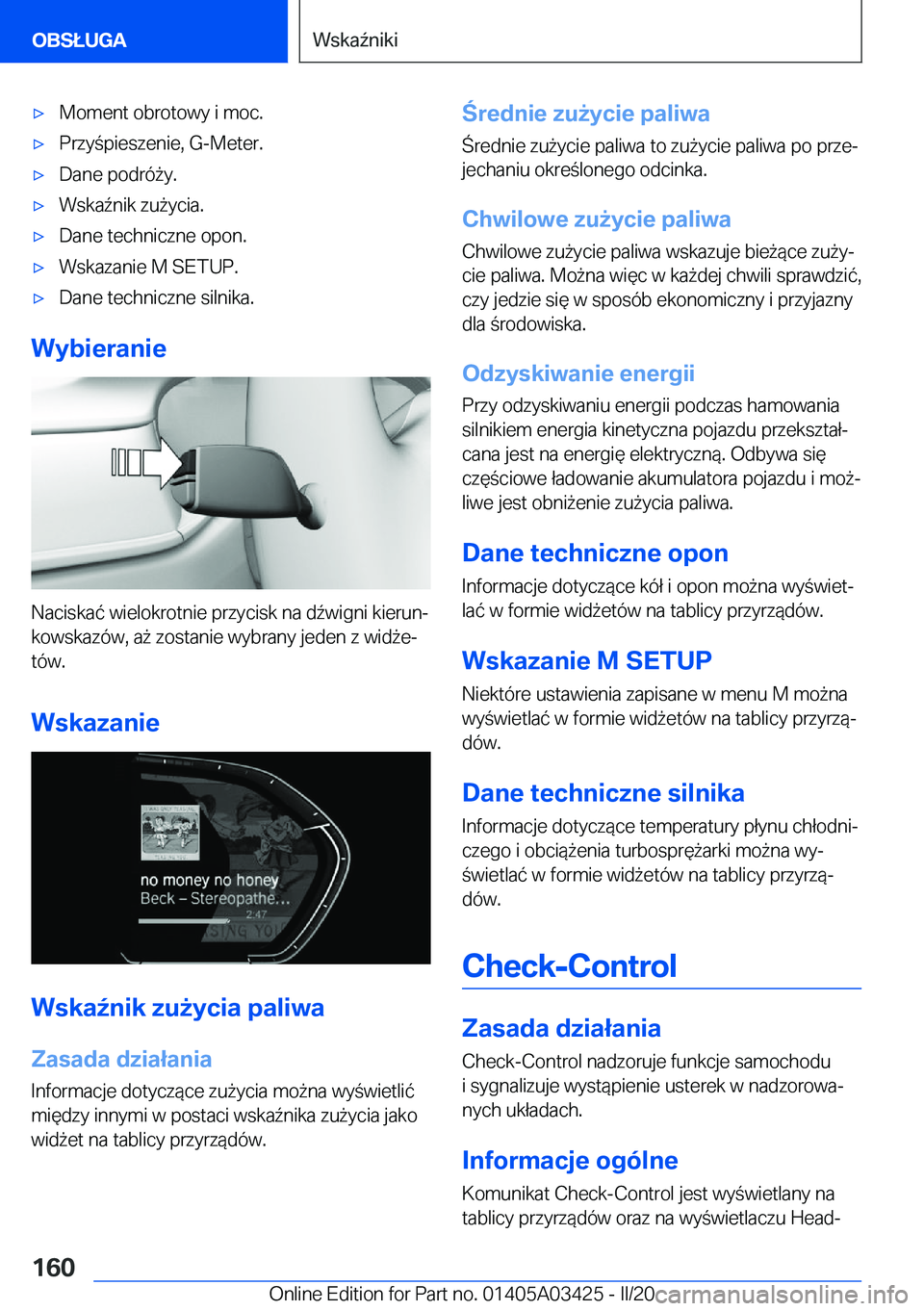 BMW X6 M 2020  Instrukcja obsługi (in Polish) 'x�M�o�m�e�n�t��o�b�r�o�t�o�w�y��i��m�o�c�.'x�P�r�z�y�p�i�e�s�z�e�n�i�e�,��G�-�M�e�t�e�r�.'x�D�a�n�e��p�o�d�r�