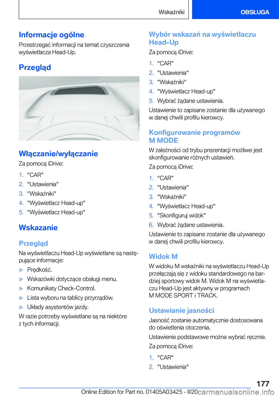 BMW X6 M 2020  Instrukcja obsługi (in Polish) �I�n�f�o�r�m�a�c�j�e��o�g�