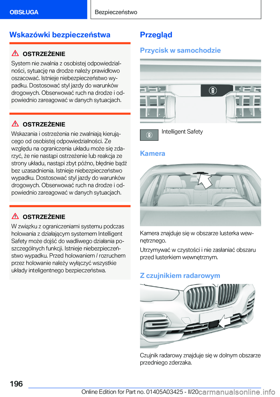 BMW X6 M 2020  Instrukcja obsługi (in Polish) �W�s�k�a�z�