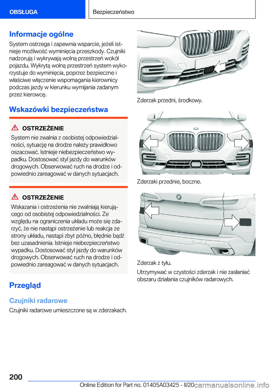BMW X6 M 2020  Instrukcja obsługi (in Polish) �I�n�f�o�r�m�a�c�j�e��o�g�
