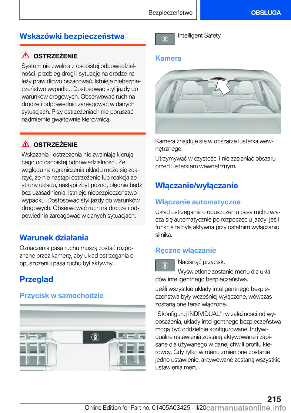 BMW X6 M 2020  Instrukcja obsługi (in Polish) �W�s�k�a�z�