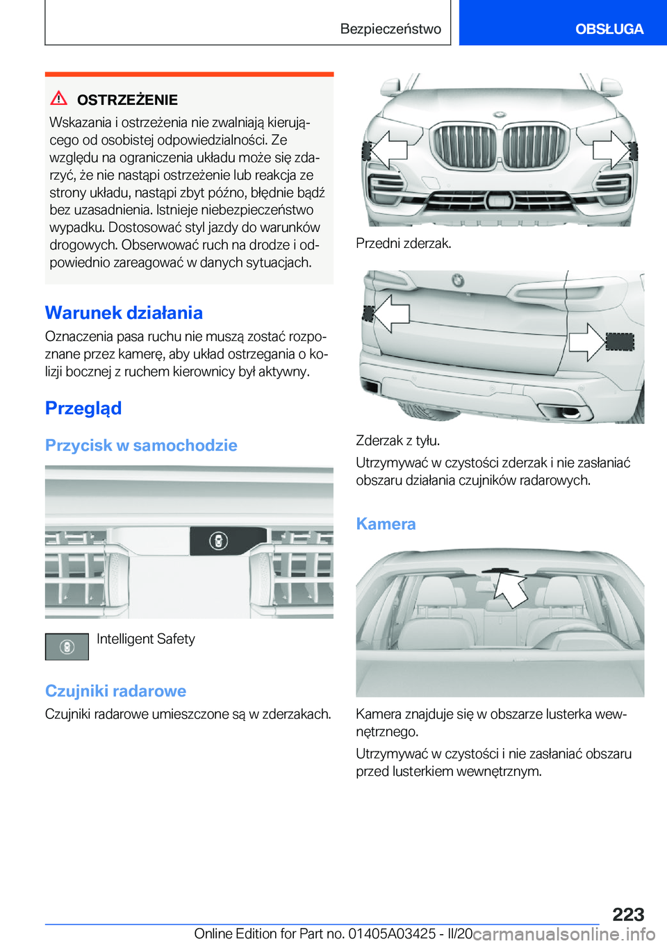BMW X6 M 2020  Instrukcja obsługi (in Polish) �O�S�T�R�Z�E8�E�N�I�E
�W�s�k�a�z�a�n�i�a��i��o�s�t�r�z�e9�e�n�i�a��n�i�e��z�w�a�l�n�i�a�j�