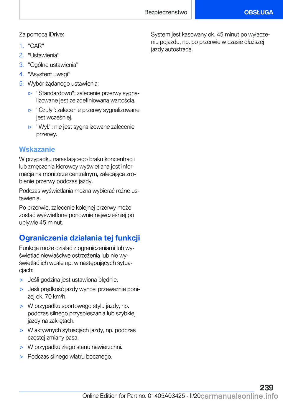 BMW X6 M 2020  Instrukcja obsługi (in Polish) �Z�a��p�o�m�o�c�