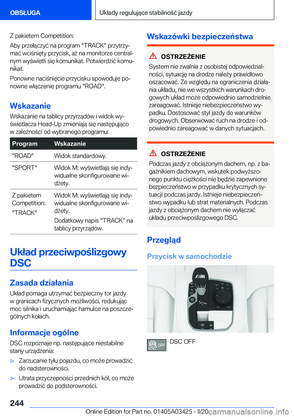 BMW X6 M 2020  Instrukcja obsługi (in Polish) �Z��p�a�k�i�e�t�e�m��C�o�m�p�e�t�i�t�i�o�n�:
�A�b�y��p�r�z�e�ł�