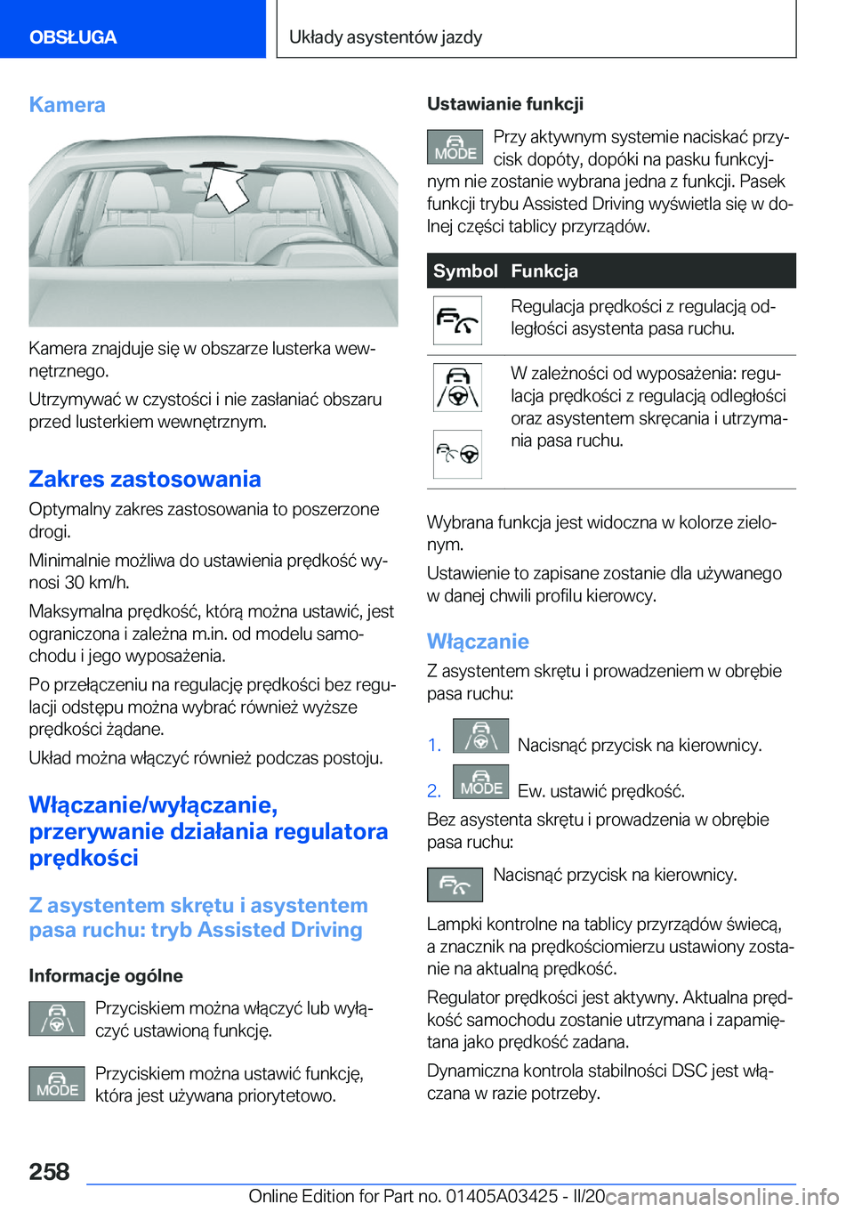 BMW X6 M 2020  Instrukcja obsługi (in Polish) �K�a�m�e�r�a
�K�a�m�e�r�a��z�n�a�j�d�u�j�e��s�i�