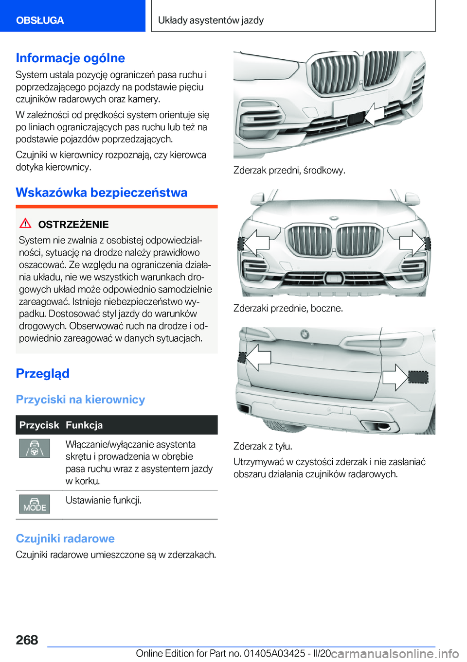 BMW X6 M 2020  Instrukcja obsługi (in Polish) �I�n�f�o�r�m�a�c�j�e��o�g�