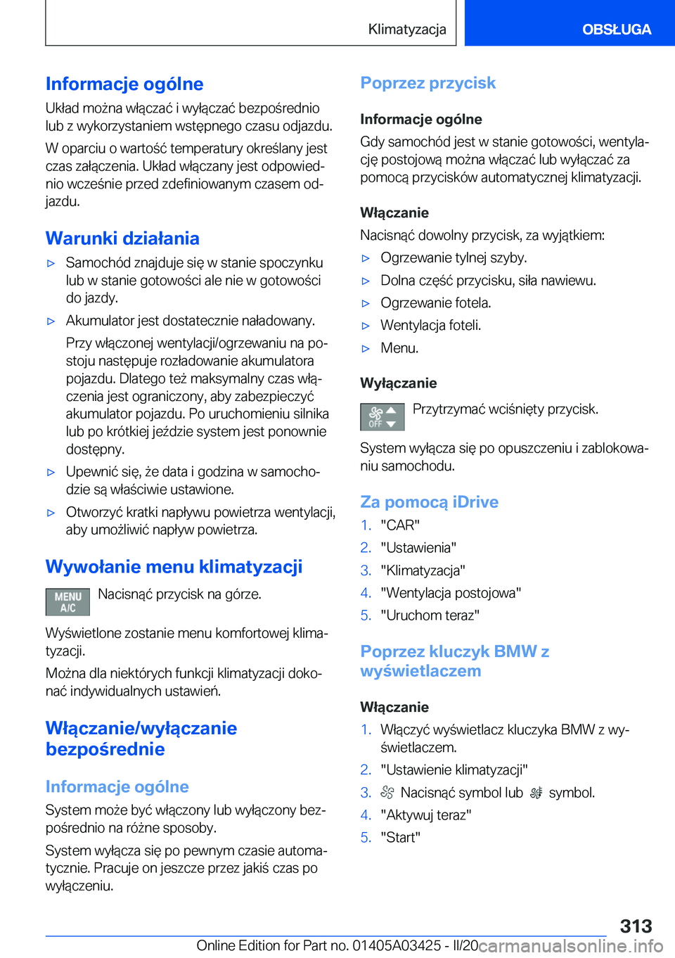 BMW X6 M 2020  Instrukcja obsługi (in Polish) �I�n�f�o�r�m�a�c�j�e��o�g�