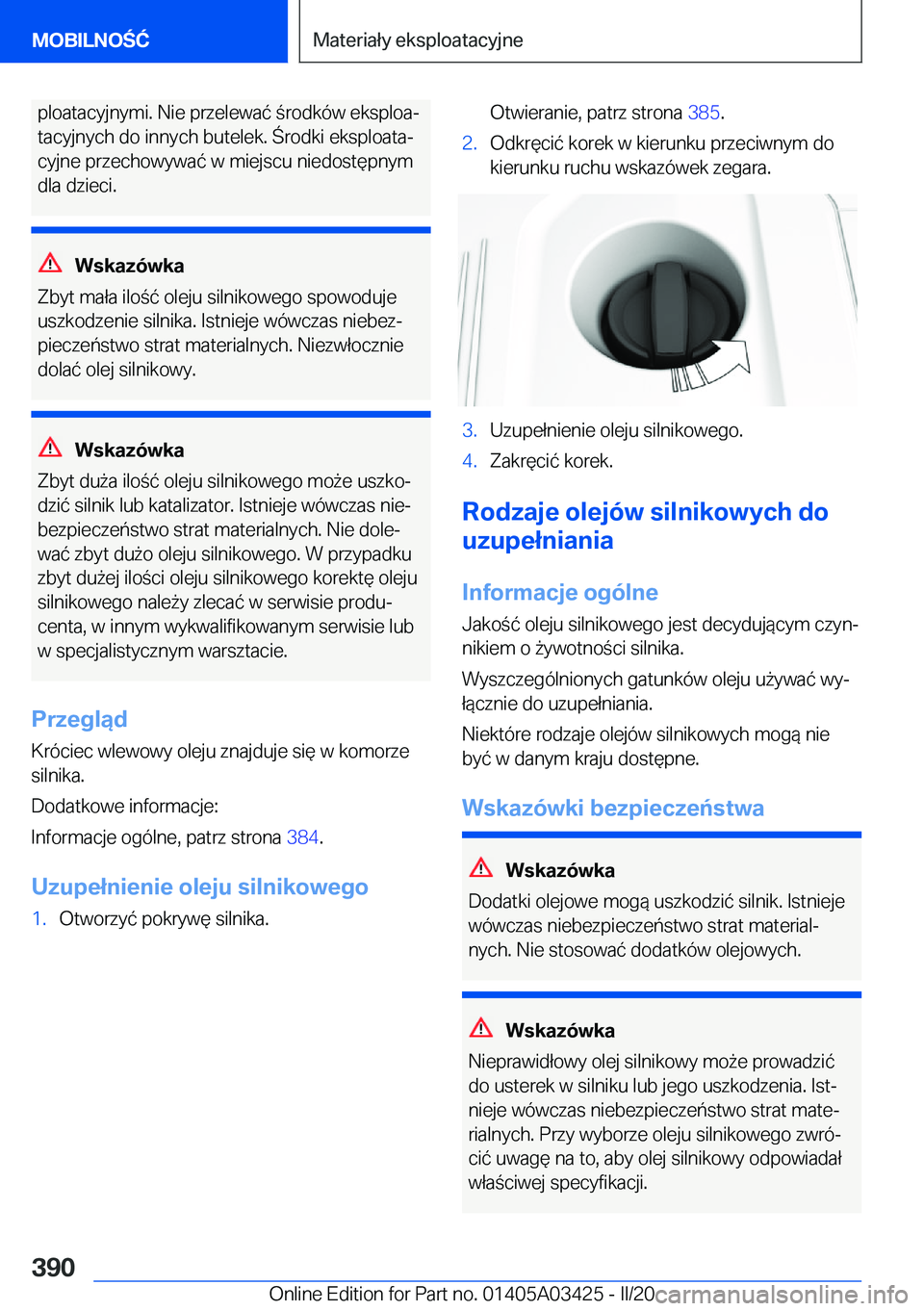 BMW X6 M 2020  Instrukcja obsługi (in Polish) �p�l�o�a�t�a�c�y�j�n�y�m�i�.��N�i�e��p�r�z�e�l�e�w�a�