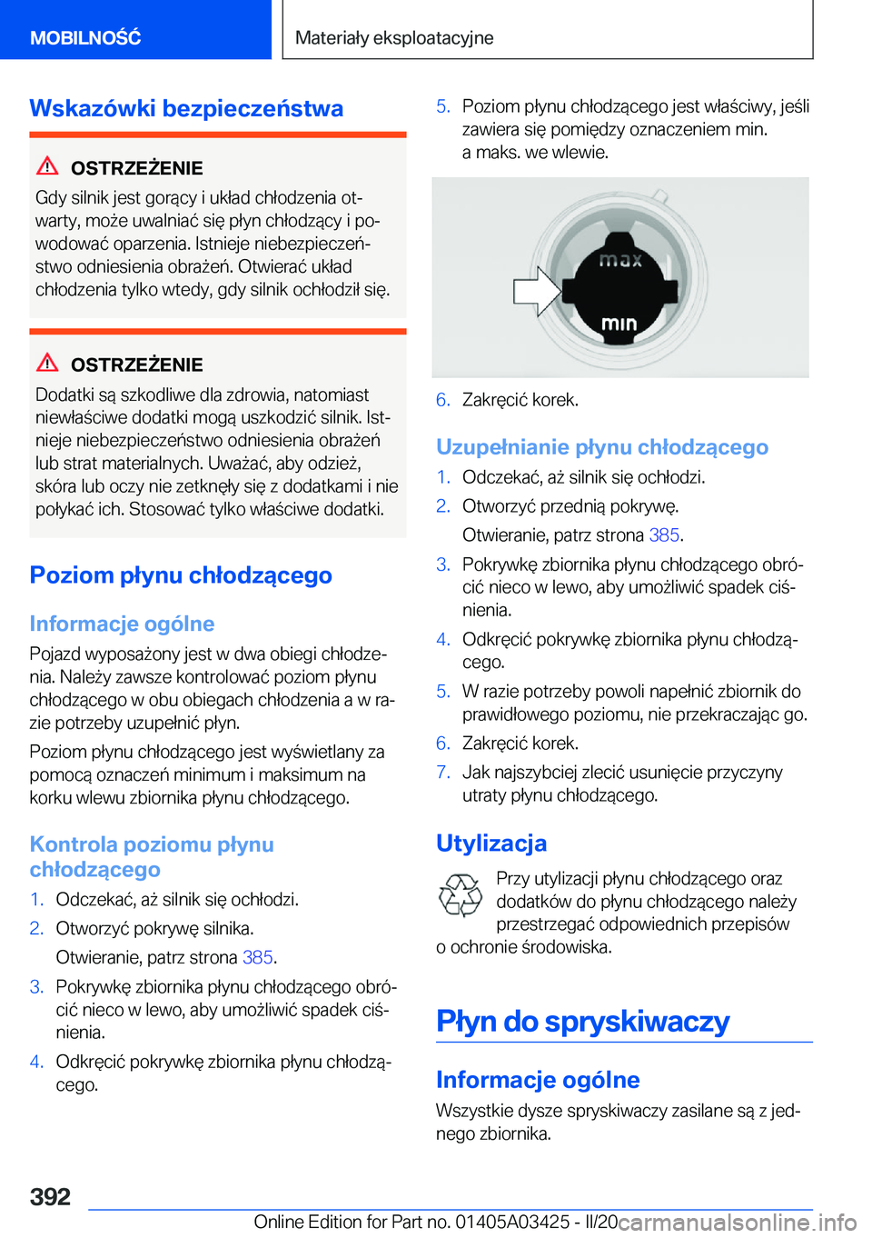BMW X6 M 2020  Instrukcja obsługi (in Polish) �W�s�k�a�z�