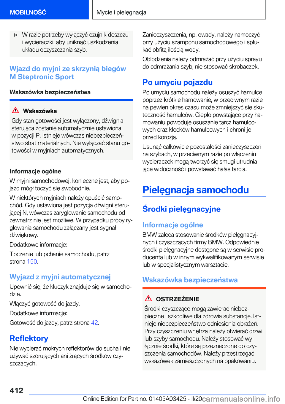 BMW X6 M 2020  Instrukcja obsługi (in Polish) 'x�W��r�a�z�i�e��p�o�t�r�z�e�b�y��w�y�ł�