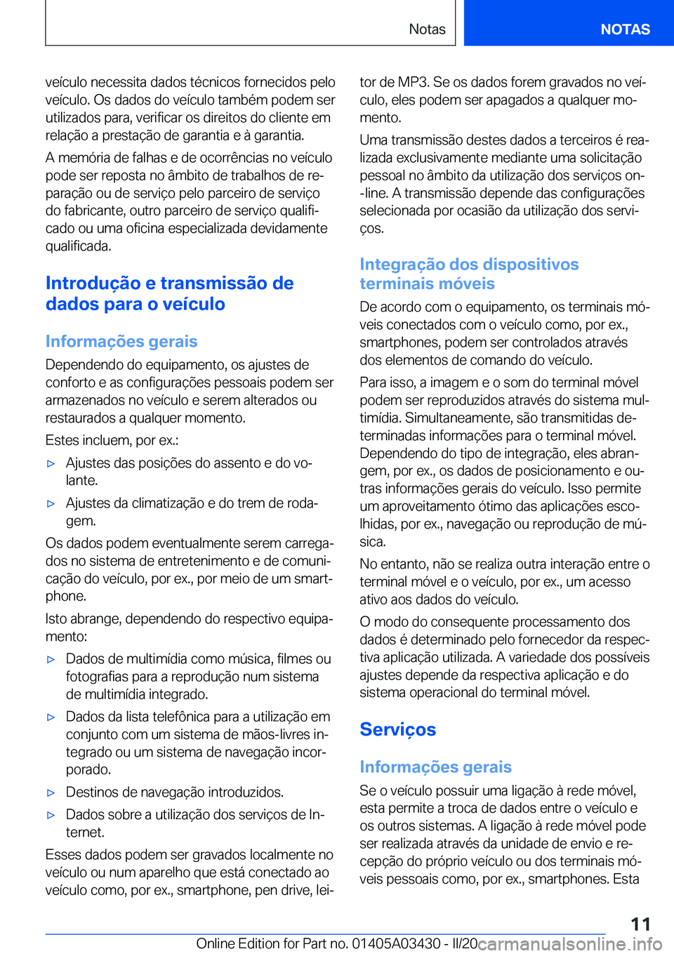 BMW X6 M 2020  Manual do condutor (in Portuguese) �v�e�