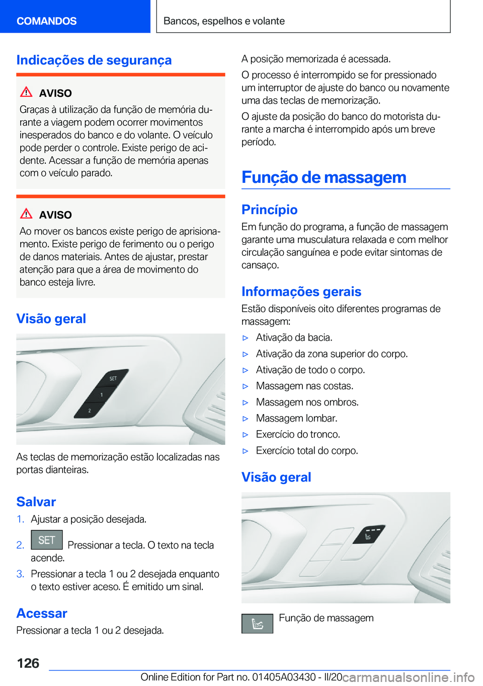 BMW X6 M 2020  Manual do condutor (in Portuguese) �I�n�d�i�c�a�