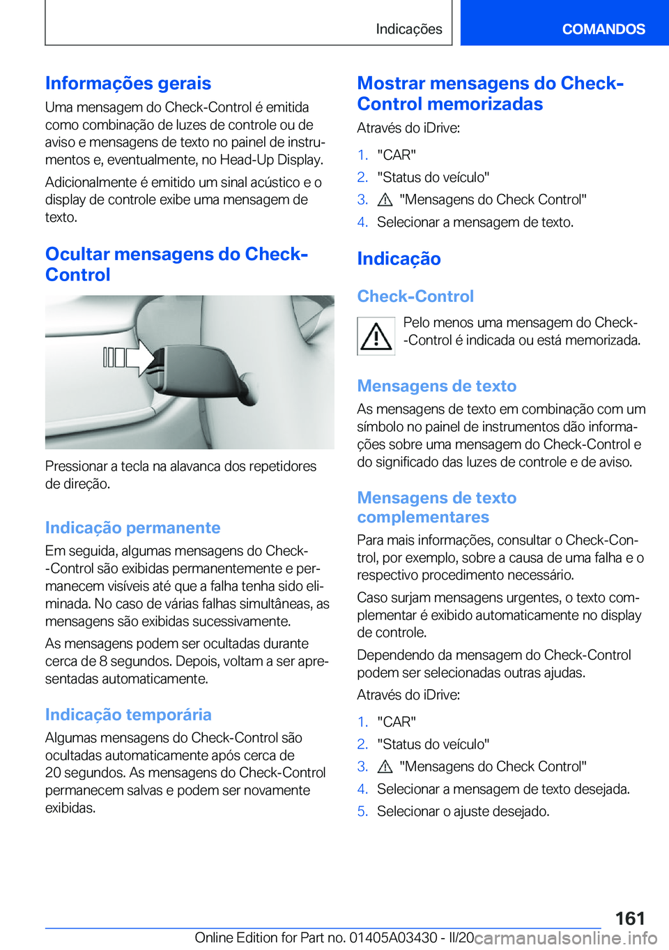 BMW X6 M 2020  Manual do condutor (in Portuguese) �I�n�f�o�r�m�a�