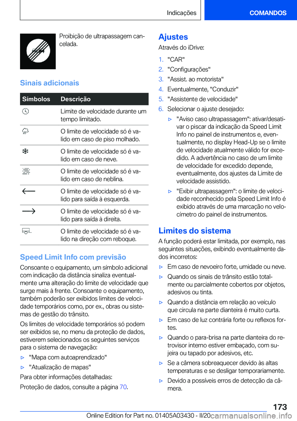BMW X6 M 2020  Manual do condutor (in Portuguese) �P�r�o�i�b�i�