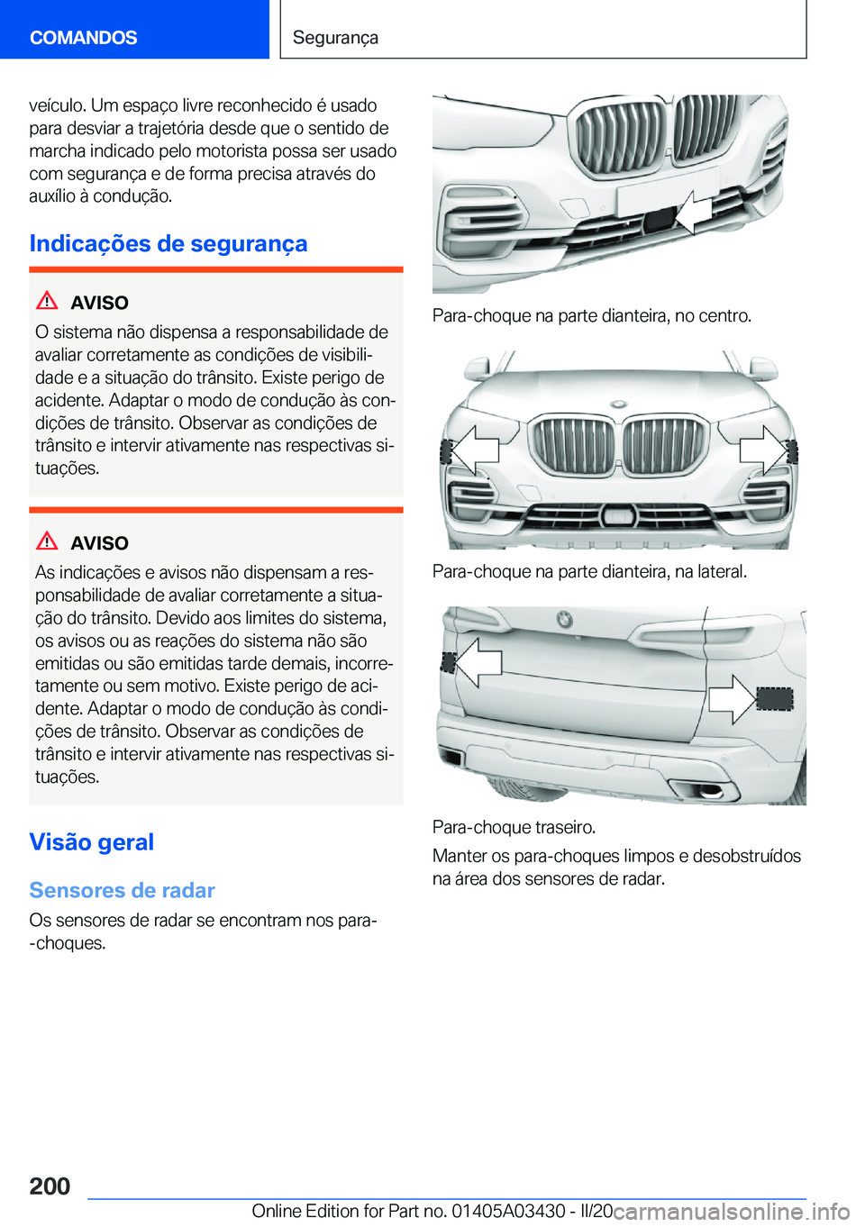 BMW X6 M 2020  Manual do condutor (in Portuguese) �v�e�