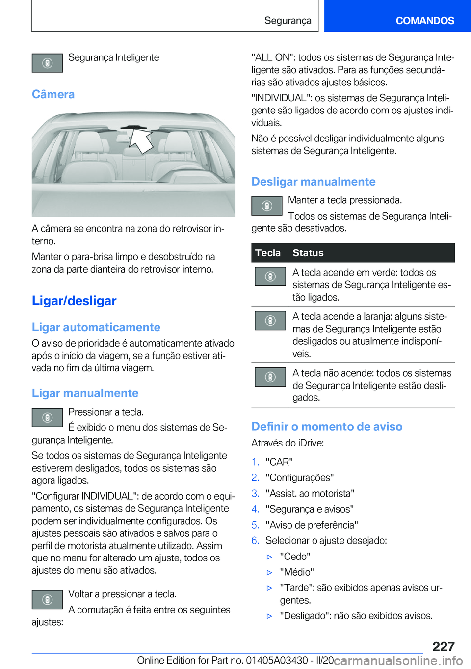 BMW X6 M 2020  Manual do condutor (in Portuguese) �S�e�g�u�r�a�n�
