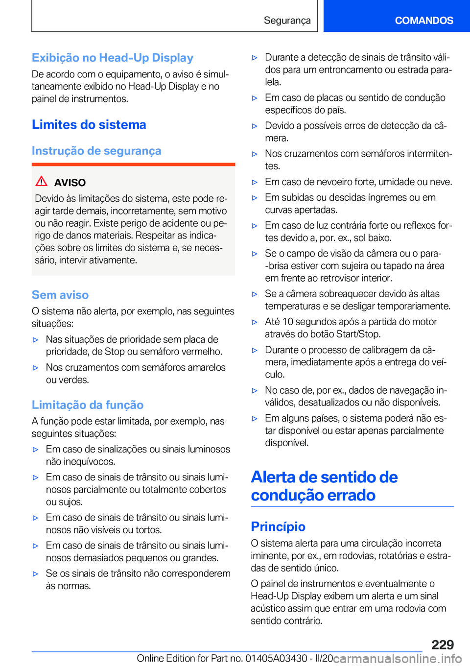 BMW X6 M 2020  Manual do condutor (in Portuguese) �E�x�i�b�i�