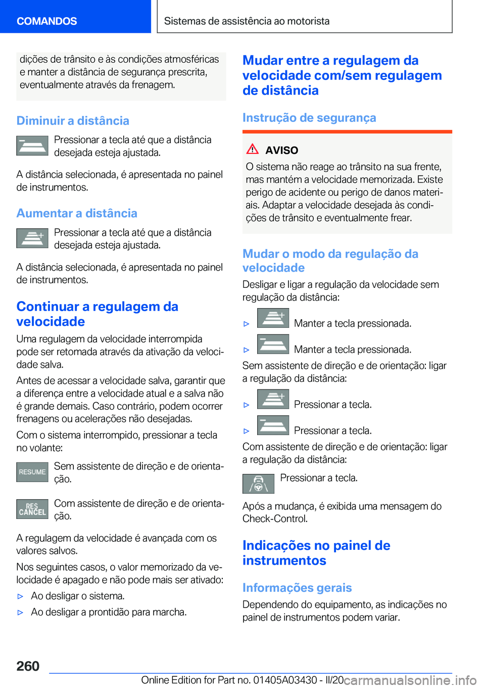 BMW X6 M 2020  Manual do condutor (in Portuguese) �d�i�