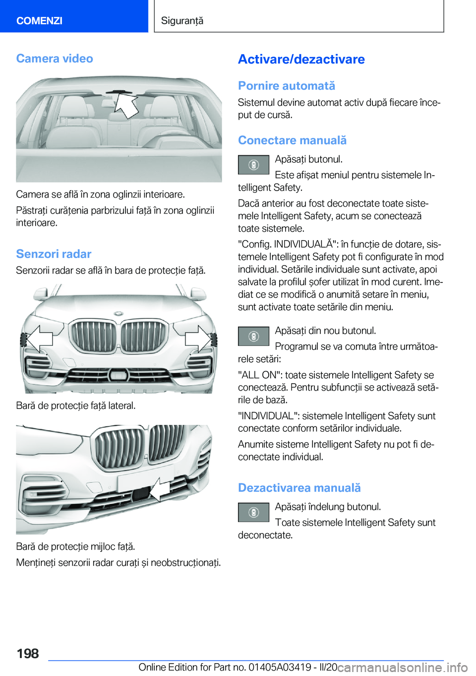 BMW X6 M 2020  Ghiduri De Utilizare (in Romanian) �C�a�m�e�r�a��v�i�d�e�o
�C�a�m�e�r�a��s�e��a�f�l�ă��
