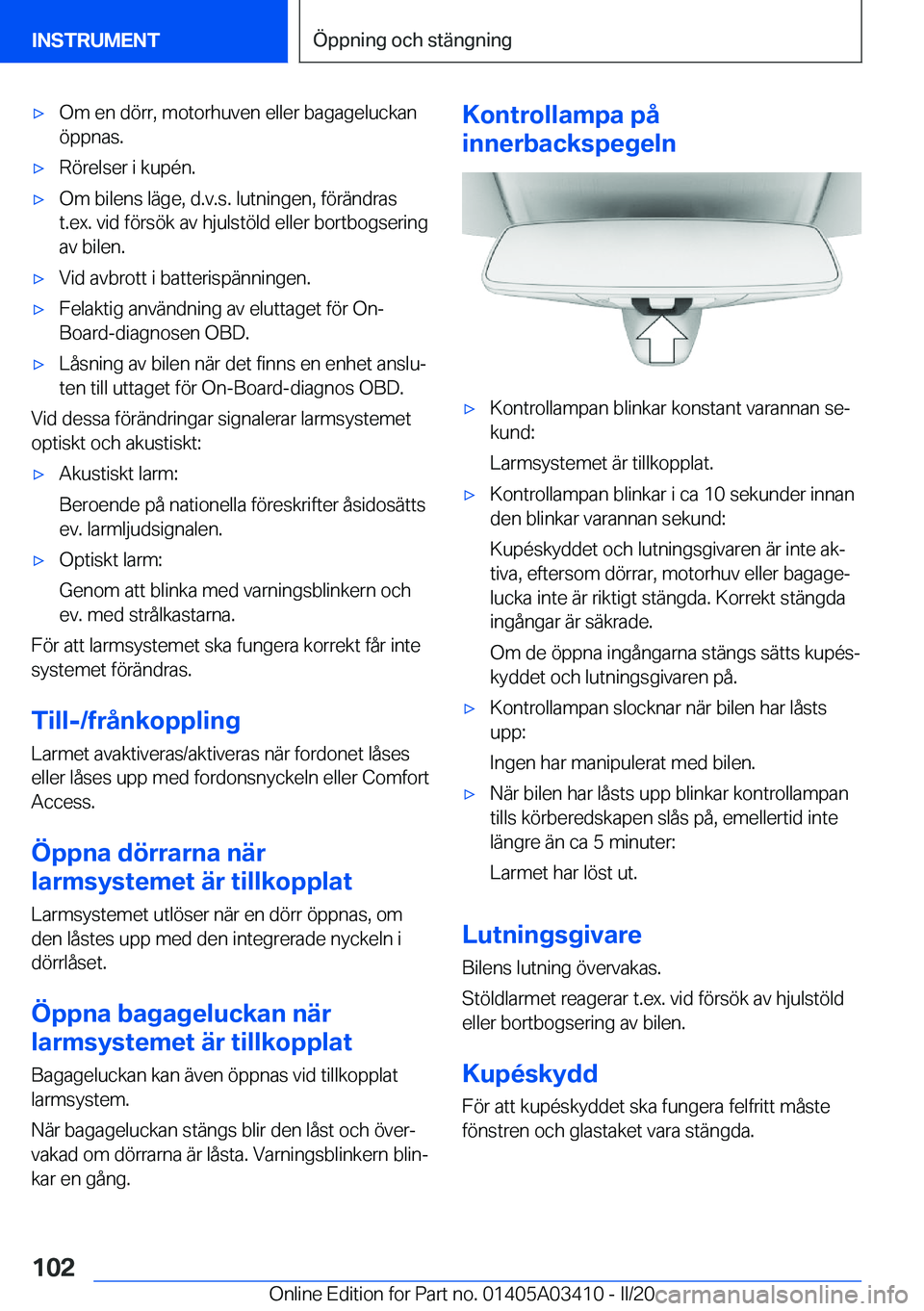 BMW X6 M 2020  InstruktionsbÖcker (in Swedish) 'x�O�m��e�n��d�