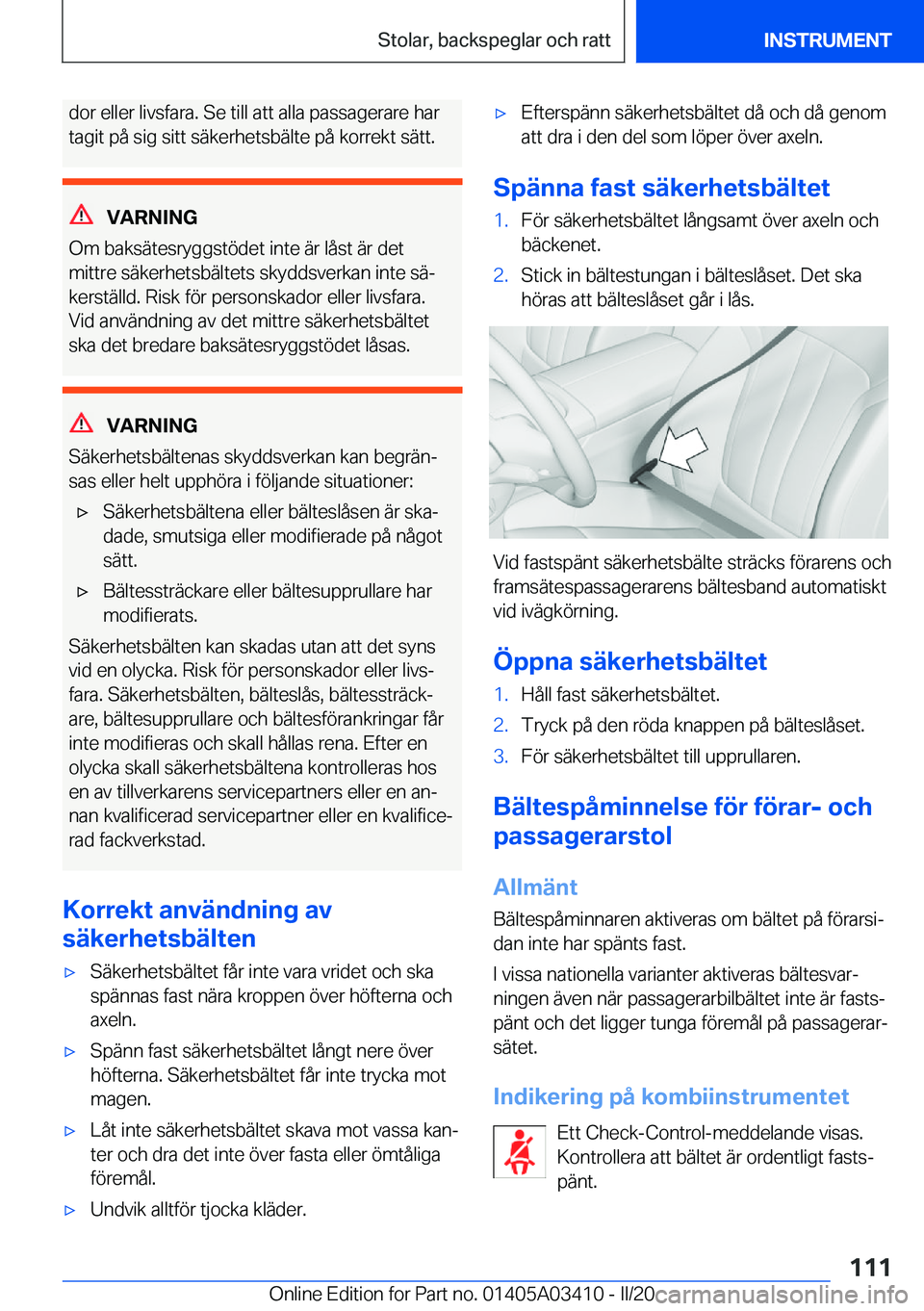 BMW X6 M 2020  InstruktionsbÖcker (in Swedish) �d�o�r��e�l�l�e�r��l�i�v�s�f�a�r�a�.��S�e��t�i�l�l��a�t�t��a�l�l�a��p�a�s�s�a�g�e�r�a�r�e��h�a�r�t�a�g�i�t��p�å��s�i�g��s�i�t�t��s�ä�k�e�r�h�e�t�s�b�ä�l�t�e��p�å��k�o�r�r�e�k�t��s�