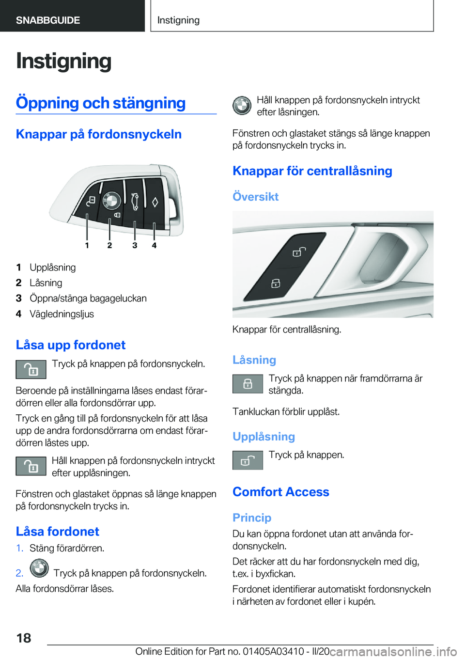 BMW X6 M 2020  InstruktionsbÖcker (in Swedish) �I�n�s�t�i�g�n�i�n�g�