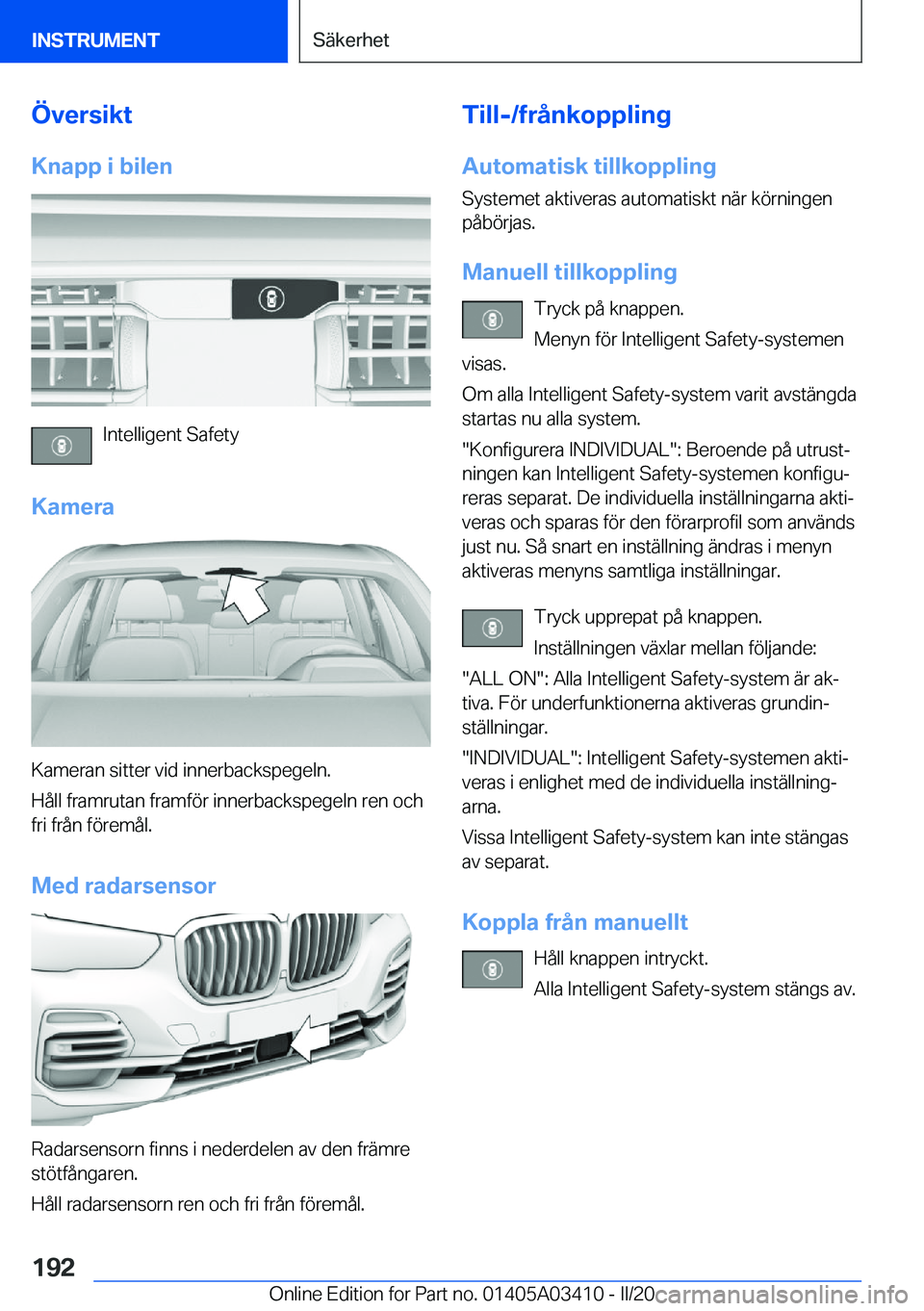 BMW X6 M 2020  InstruktionsbÖcker (in Swedish) �