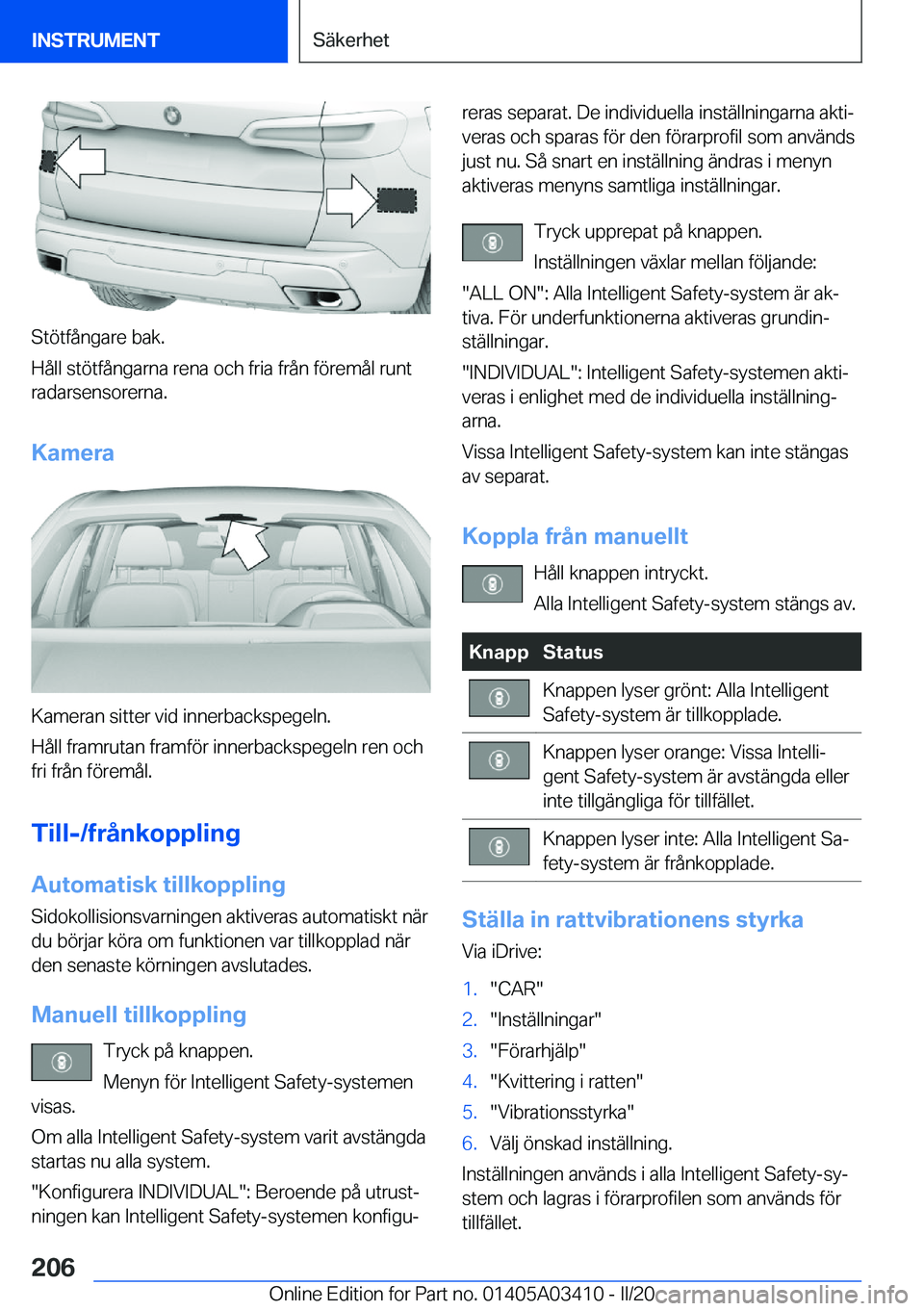 BMW X6 M 2020  InstruktionsbÖcker (in Swedish) �S�t�