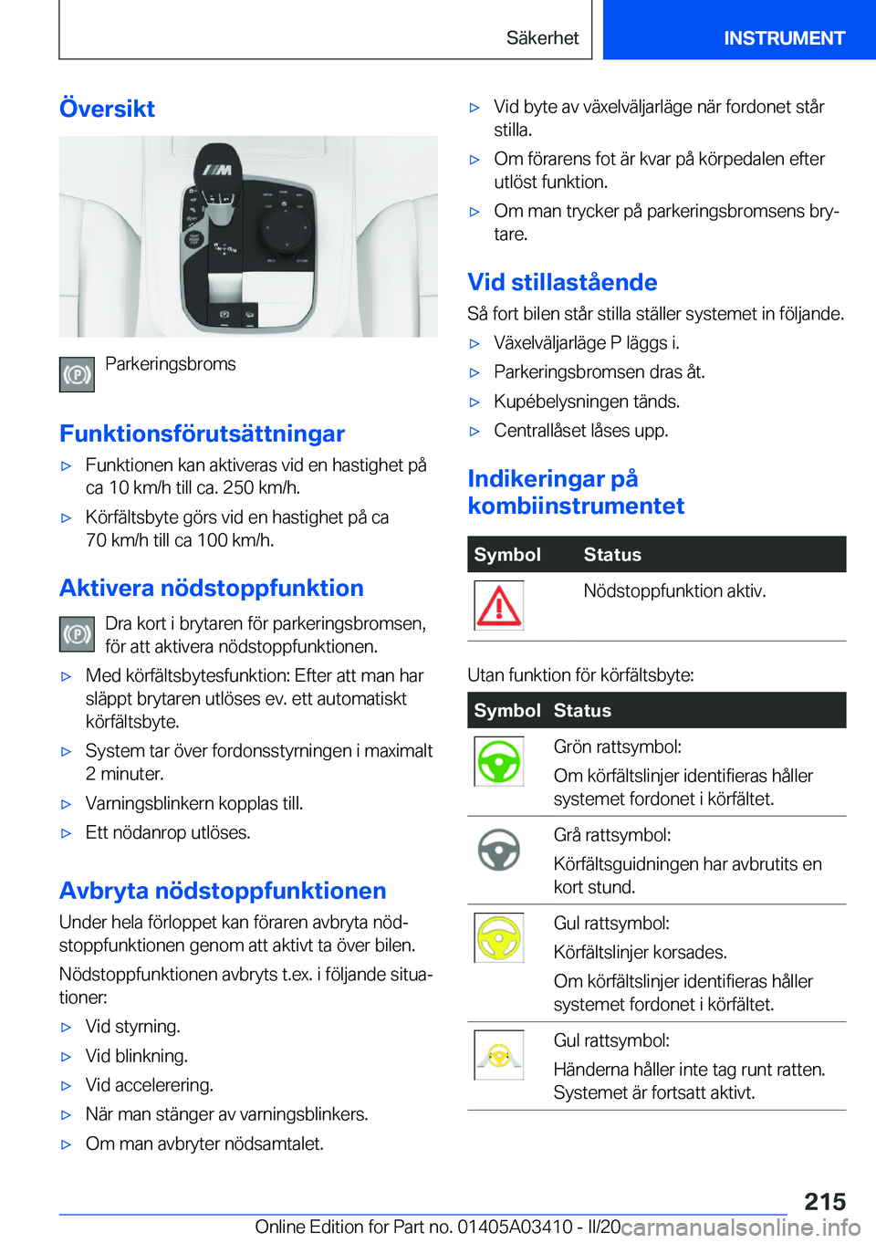 BMW X6 M 2020  InstruktionsbÖcker (in Swedish) �