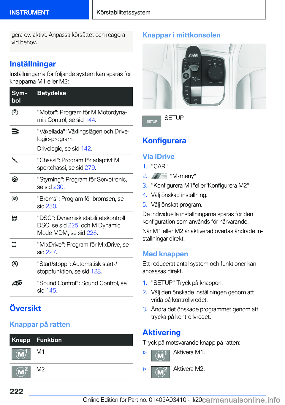 BMW X6 M 2020  InstruktionsbÖcker (in Swedish) �g�e�r�a��e�v�.��a�k�t�i�v�t�.��A�n�p�a�s�s�a��k�